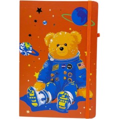 Блокнот "Мишка-космонавт" твердый переплет, А5 (КОРИЧНЕВЫЙ)