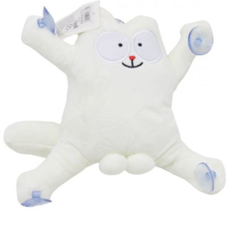 Іграшка на присосках "Кіт Саймон" білий, 30 см