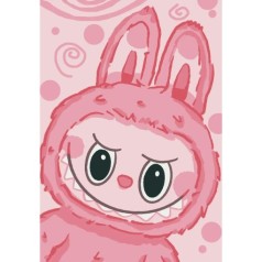 Картина по номерам "Pink Labubu" 28x40 см