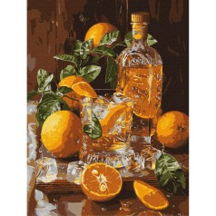 Картина по номерам "Апельсиновый вечер" 30х40 см