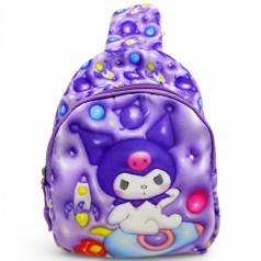 Сумочка-бананка "Аніме. Куромі/Kuromi", 18 см (фіолетова)