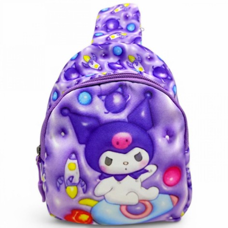 Сумочка-бананка "Аніме. Куромі/Kuromi", 18 см (фіолетова)