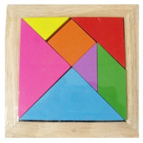 Уценка. Деревянная головоломка мозаика - небольшой порез на треугольнике