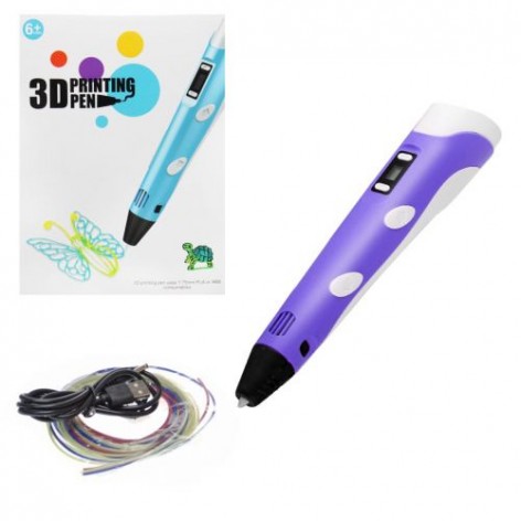 Уценка. 3D ручка фиолетовая - на ручке нет переключателя