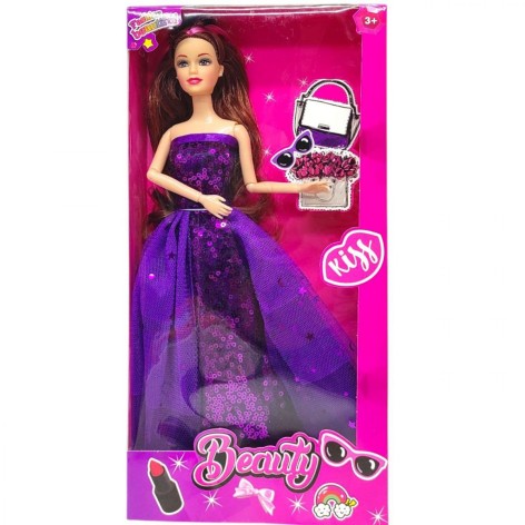 Лялька, 29 см ((ФІОЛЕТОВА СУКНЯ)