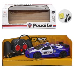 Машинка на радиоуправлении "Lamborghini Police" (голубая)