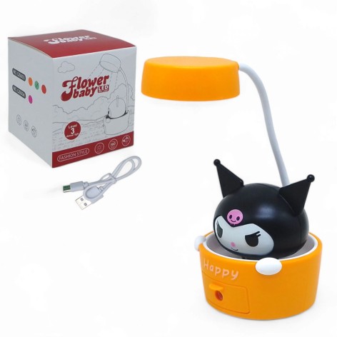 Настольная лампа с точилкой Аниме Kuromi оранжевая