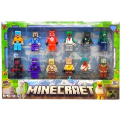 Набор героев (12 фигурок, высота 4 см, подвижные конечности, голова и ноги отсоединяются, оружие, 12 элементов конструктора)