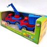 Mini Matiki коробка 2 (кран, мусоровоз), Набор детский BAMSIC (Красно-зеленый)