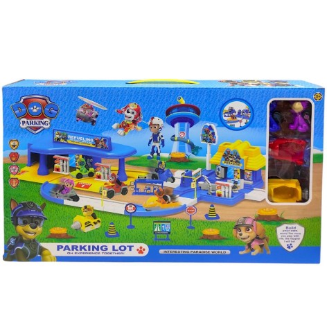 Трек (автозаправочная станция, 2 машинки, 2 съемных героя, дорожные знаки, аксессуары, наклейки)