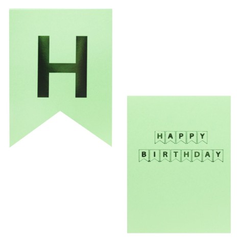 Гирлянда "Happy Birthday", мятная