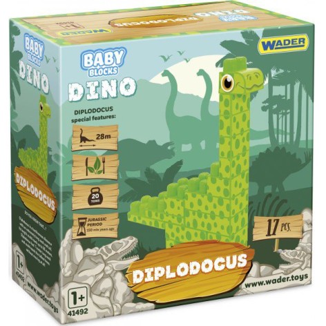 Конструктор "Baby Blocks: Диплодок", 17 елем.