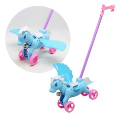 Каталка "Единорог" с подвижными крыльями (голубой)