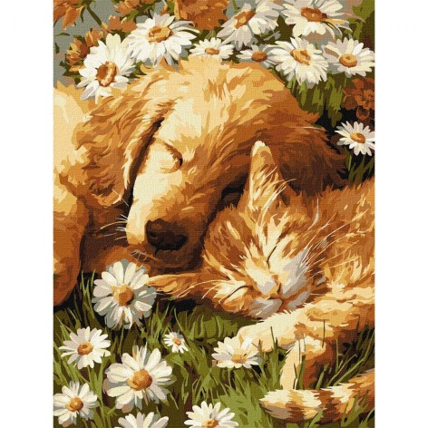 Картина по номерам "Лепестки и верность" 30х40см