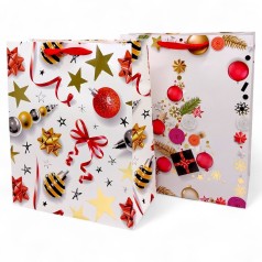 Пакет паперовий LARGE  XMAS 26x12,7x32,4  210gsm , асорті