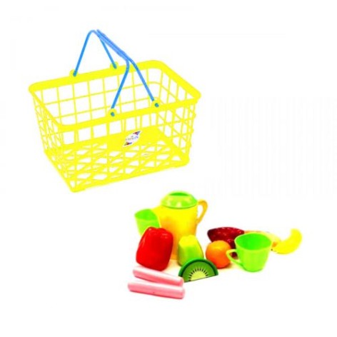 Кошик "Супермаркет М", 12 предметів (жовта)