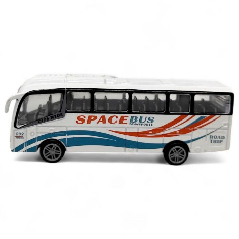 Машинка металлическая "Автобус" АВТОПРОМ, SPACE BUS (БЕЛЫЙ)