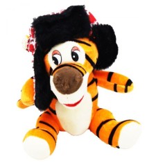 Плюшевая игрушка "Тигр в ушанке" оранжевый