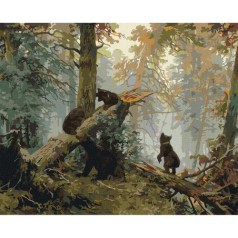 Картина по номерам "Утро в сосновом лесу ©И.Шишкин и К.Савицкий" ★★★★