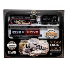 Железная дорога (локомотив, 2 вагона, звуки, подсветка, парогенератор, в коробке)