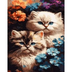 Картина по номерам "Очаровательные котята" 40х50 см