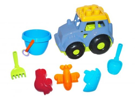 Трактор "Коник №3" з пісочним набором (блакитний)