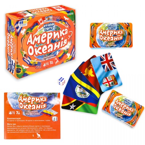 Настольная игра "Страны мира. Америка и Океания" (укр)
