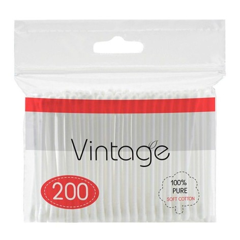 Vintage ватные палочки 200шт полиэтилен NEW