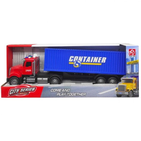 Машина вантажівка, інерційна, озвучена, зі світлом, в коробці (44,6x10x16,6 см)