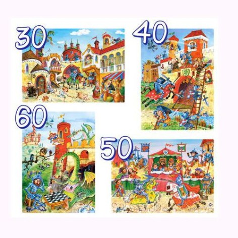 Пазли 4 в 1 "Лицарі"