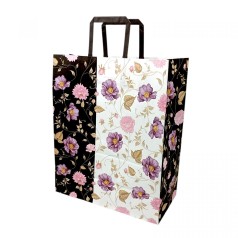 Пакет бумажный с ручками 38х32см Крафт белый (ВИД 4)