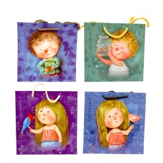 Пакет бумажный 16*16*7 микс видов