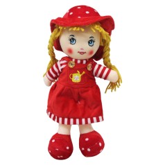 Мягкая кукла "Маринка" в красном (32 см)