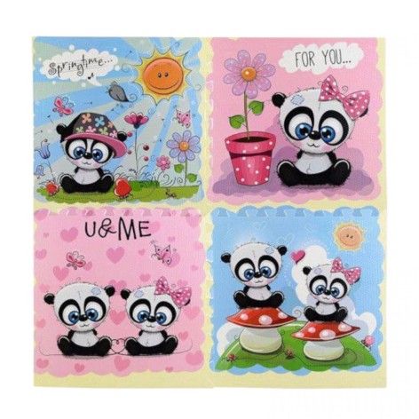 Коврик-пазл 4 элемента, 1 элемент 60х60 см, в пленке