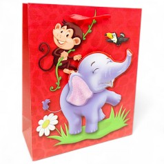 Пакет подарунковий "Слоненя" 23,5х19,5 см