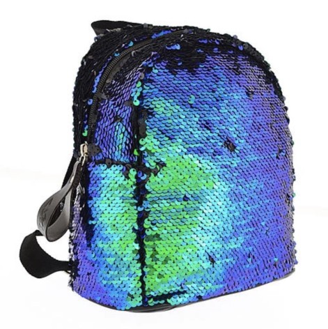 Рюкзак молодежный "Yes" с пайетками "Green Sequins"