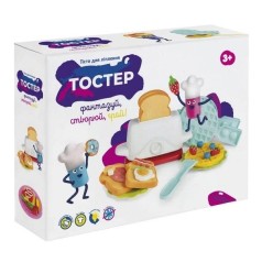 Набор для детской лепки "Тостер", 4 баночки с тестом для лепки