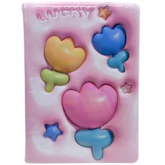 Блокнот 3D Цветы, формат а5 (РОЗОВЫЙ)