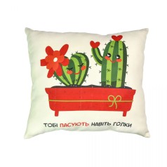 Подушка микровелюр "Тебе подходят даже иглы" 35*40 см