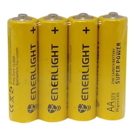 Батарейка сольова ENERLIGHT R-6 SP-4 AA, 4 штуки