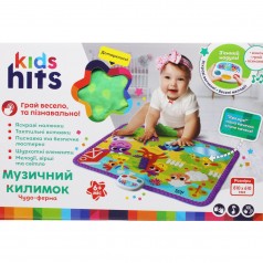 Килимок для малят муз. Kids Hits  KH05/002 (10шт)"Веселий зоопарк",батар,муз.світло,тактильні елементи, дзеркало, р-р80*60см., короб.48*31*6см