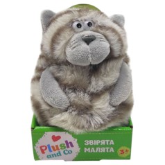 М'яка іграшка "Plush and Co. КОТИК" (СІРИЙ В СМУЖКУ) 12 см