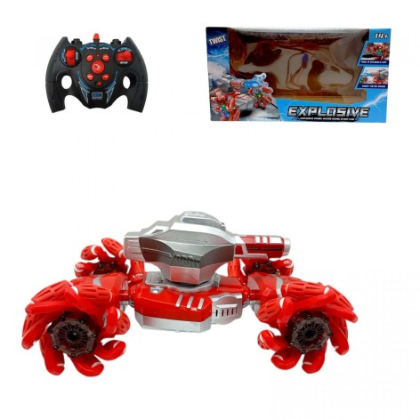 Танк на радиоуправлении, светло, стреляет орбизами, вращается на 360°, поднимает корпус, акум. 3.7 V, роликовые колеса, в коробке