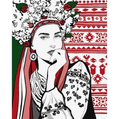 Картина по номерам "Очаровательная украинка" ★★★