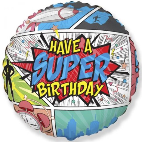Фольгована кулька "Super Birthday"