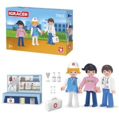 Іграшка IGRACEK TRIO - at the doctor Доктор, медсестра та пацієнт