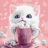 Картина за номерами "Какао для котика" (картина №1) 30х30 см