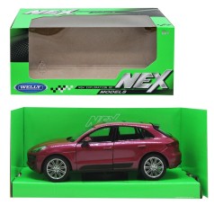Машина металл Porsche Macan Turbo 1:24 вишневая