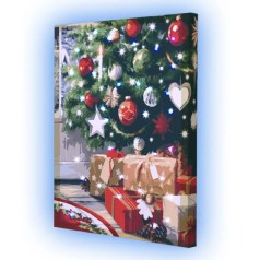 Картина по номерам со светодиодной подсветкой "Праздничное настроение" 40х50 см