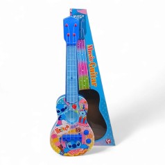 Гитара детская "Стич", подсветка, музыка, песня, на батарейках, 4 струны